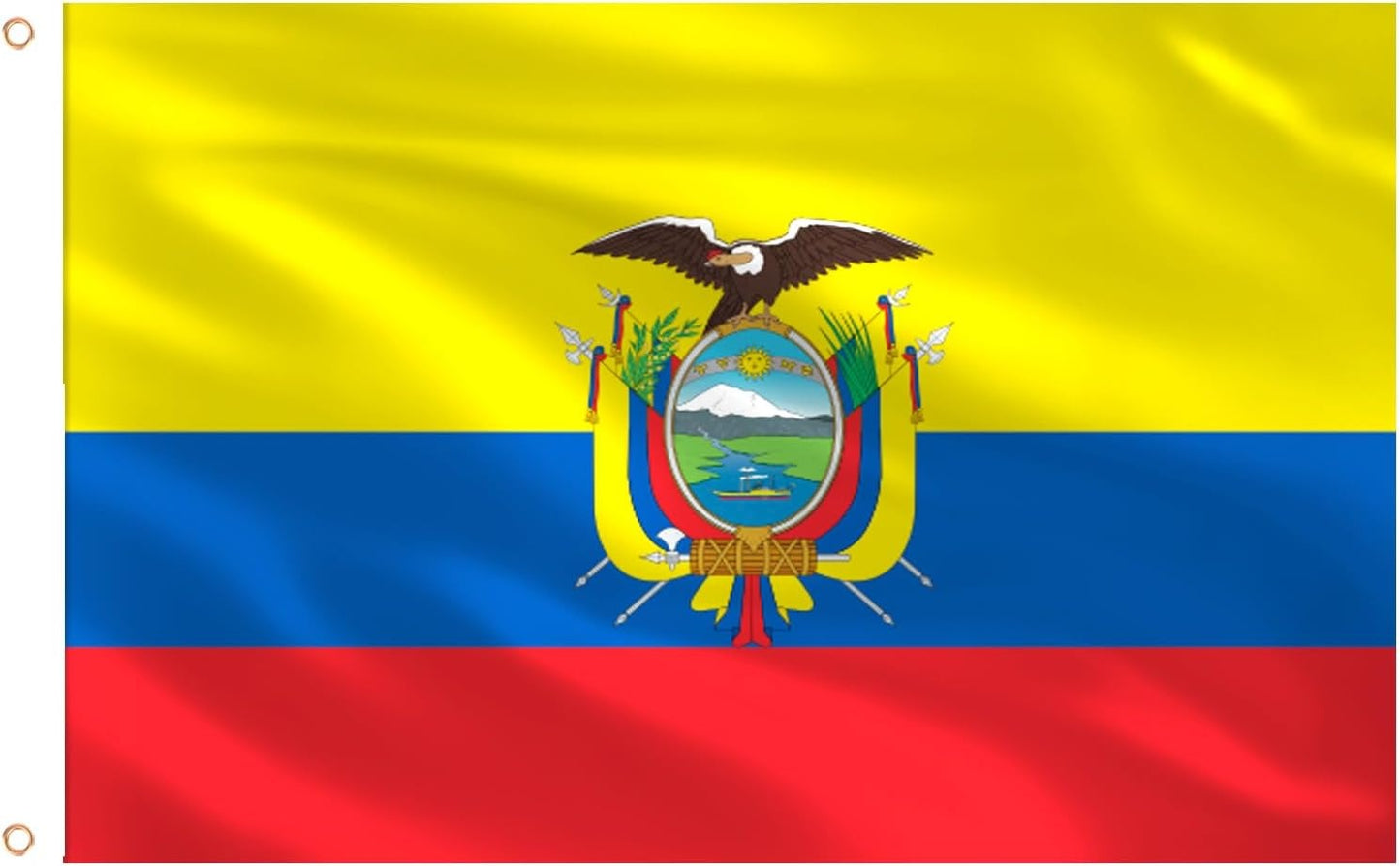 Bandera de Ecuador de 150 x 90 cm
