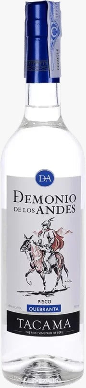 Pisco quebranta Demonio de los Andes de 700ml.