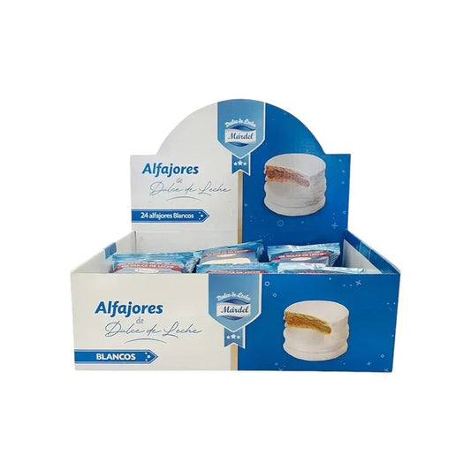 Alfajores con Chocolate blanco MARDEL 50g x Unid